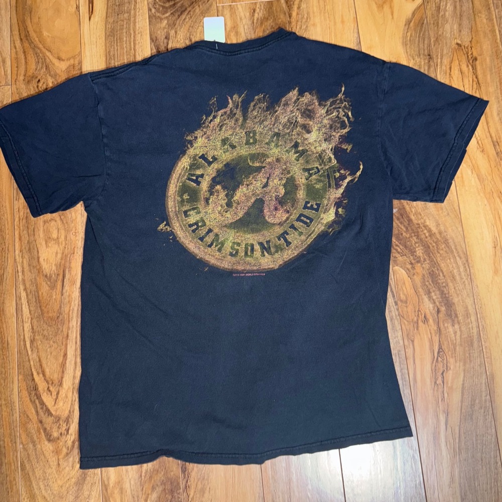 Alabama‎ Crimson Tide Mens Graphic T-Shirt Fire Logo 2012 New World Graphics